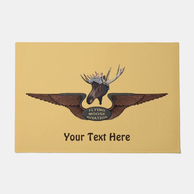 Flying Moose Aviation Wings Fußmatte (Vorderseite)