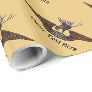 Flying Moose Aviation Wings Geschenkpapier