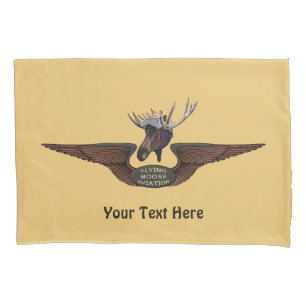 Flying Moose Aviation Wings Kissenbezug