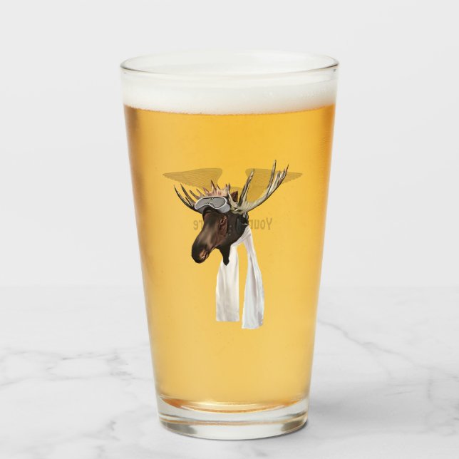 Flying Moose Bush Pilot Glas (Vorne (Gefüllt))