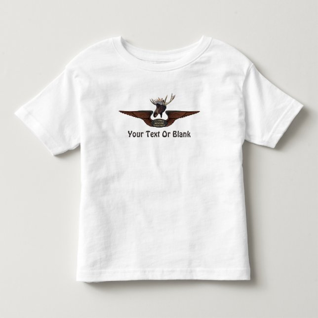 Flying Moose Bush Pilot Wings Kleinkind T-shirt (Vorderseite)