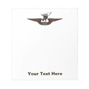 Flying Moose Bush Pilot Wings Notizblock