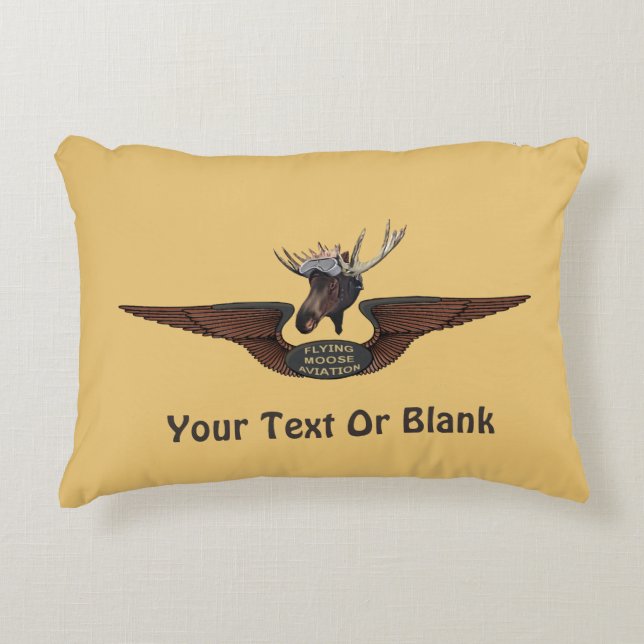 Flying Moose Bush Pilot Wings Zierkissen (Vorderseite)