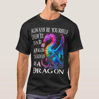 Flying Mythical Creature Cool Dragon Flame Spewing T-Shirt