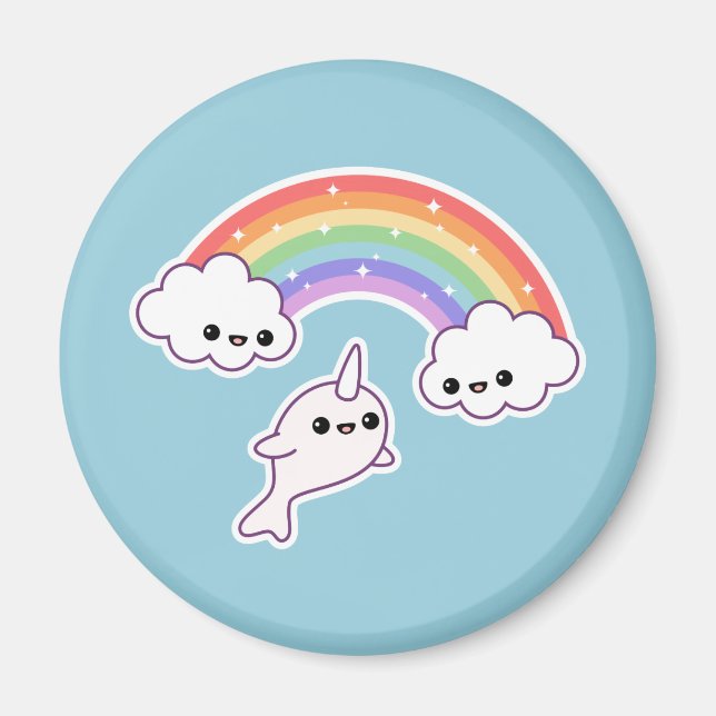Flying Narwhal Magnet (Vorne)