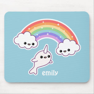 Flying Narwhal Mousepad