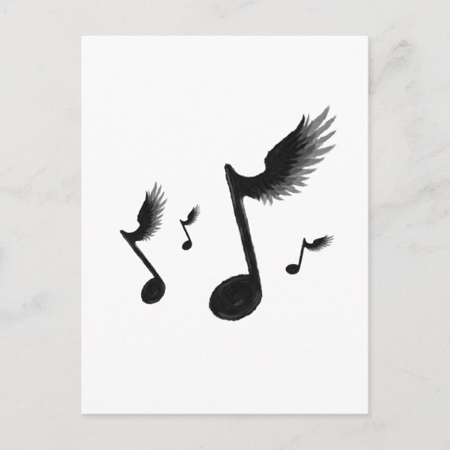 Flying Notes Postkarte (Vorderseite)