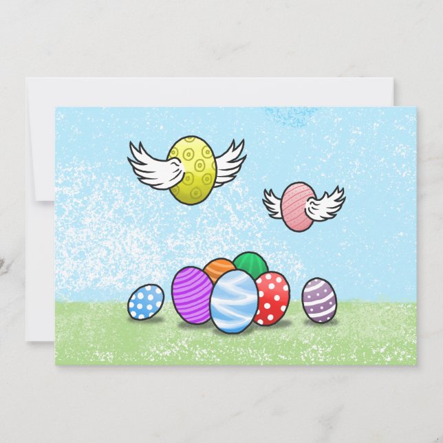 Flying Oaster Eggs Einladung (Vorderseite)