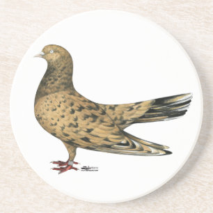 Flying Oriental Roller Pigeon Almond Untersetzer