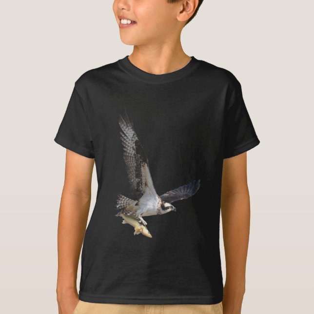 Flying Osprey Wildlife Fashion Series T-Shirt (Vorderseite)