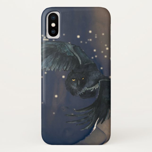 Flying Owl im Night iPhone / iPad Gehäuse Case-Mate iPhone Hülle (Rückseite)