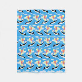 Flying Penguin Teddy Bear Fleecedecke