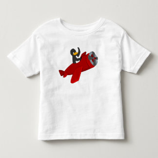 Flying penguing cartoon toddler t-shirt