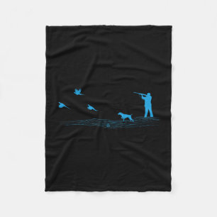 Flying Pheasant Graphic Upland Bird Hunter Hun Hun Fleecedecke