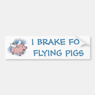 Flying Pig Autoaufkleber