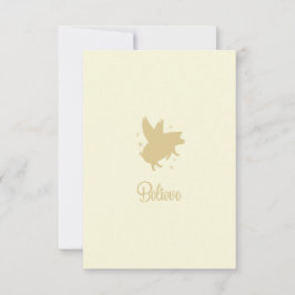Flying Pig Believe Flat Note Card Mitteilungskarte