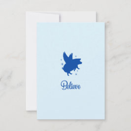 Flying Pig Believe Flat Note Card Mitteilungskarte