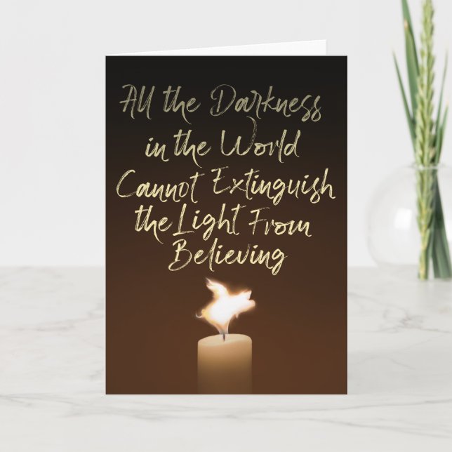 Flying Pig Candle Flame Karte (Vorderseite)