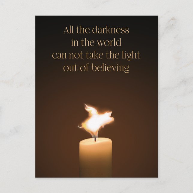 Flying Pig Candle Flame Postcard Postkarte (Vorderseite)