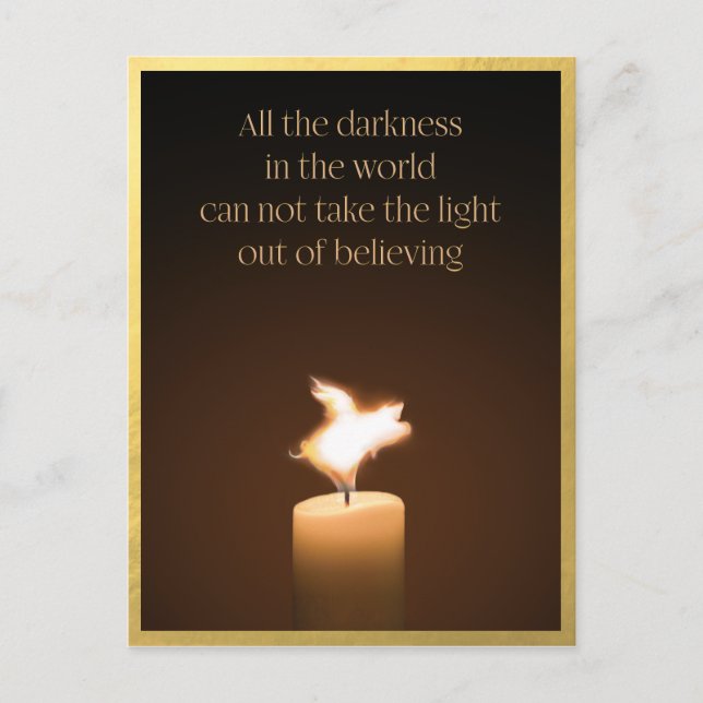 Flying Pig Candle Flame Postkarte (Vorderseite)