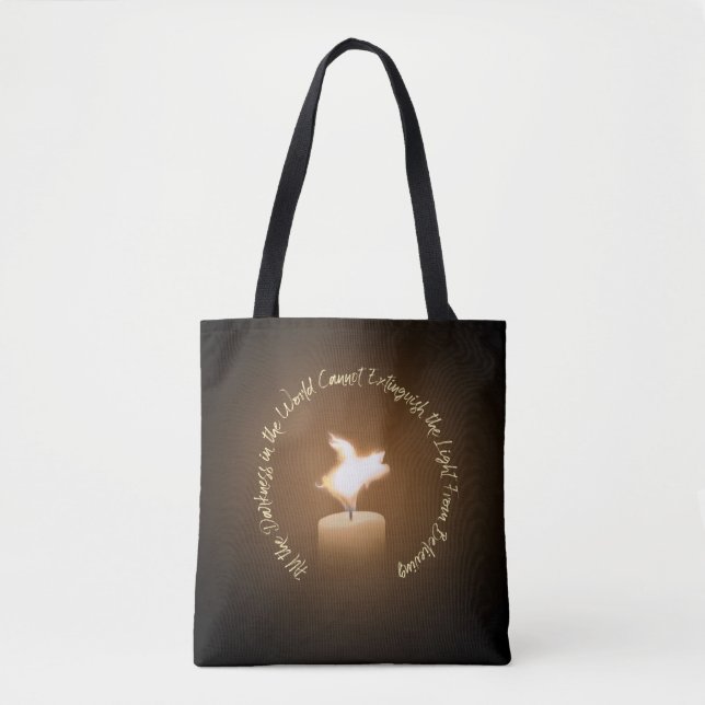 Flying Pig Candle Flame Tote Bag Tasche (Vorderseite)