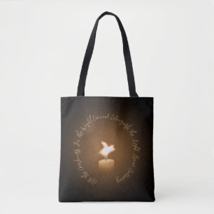 Flying Pig Candle Flame Tote Bag Tasche