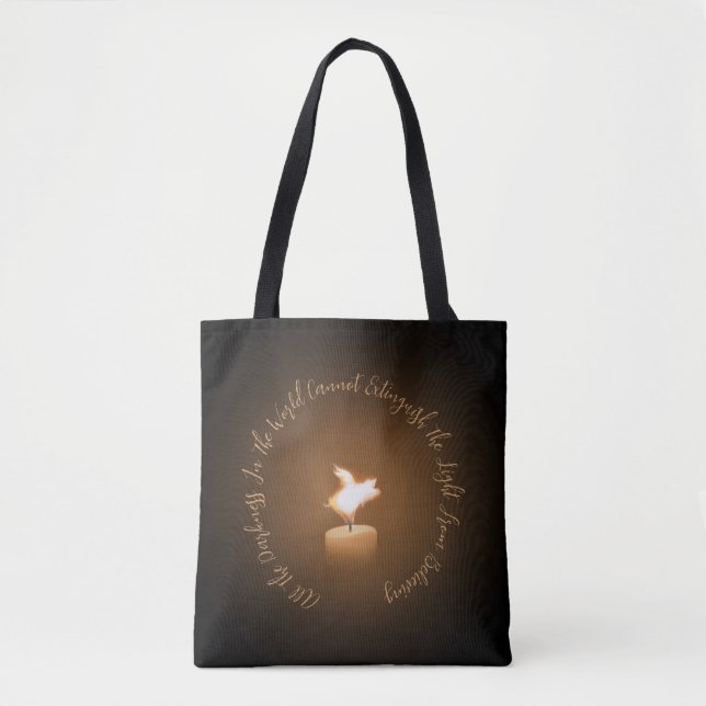 Flying Pig Candle Flame Tote Bag Tasche (Vorderseite)
