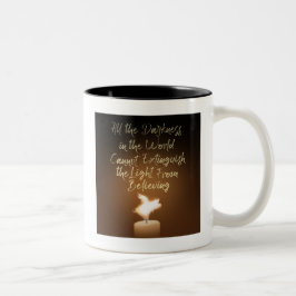 Flying Pig Candle Flame Zweifarbige Tasse