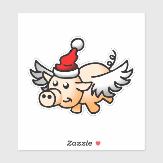 Flying Pig Custom Cut Vinyl Sticker (Blatt)