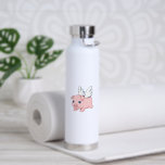 Flying Pig - Cute Piglet with Wings Trinkflasche<br><div class="desc">Vector illustration of an adorable flying pig with angel-like wings soaring in the sky.</div>