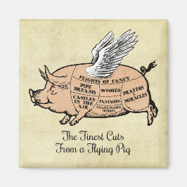 Flying Pig Cuts Magnet