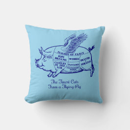 Flying Pig Cuts Throw Kissen