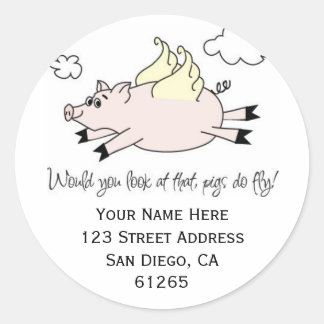 Flying Pig Étiquettes de adresse