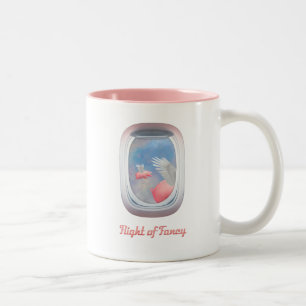 Flying Pig Flight Zweifarbige Tasse