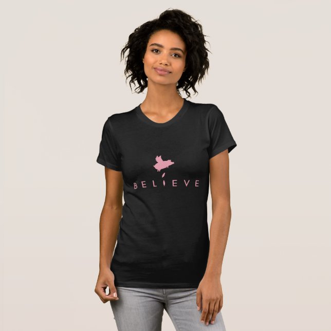 Flying Pig Glaube T-Shirt (Vorne ganz)