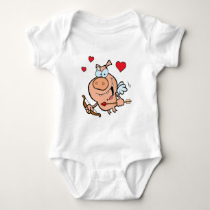 Flying Pig mit Bow und Pfeil Baby Strampler