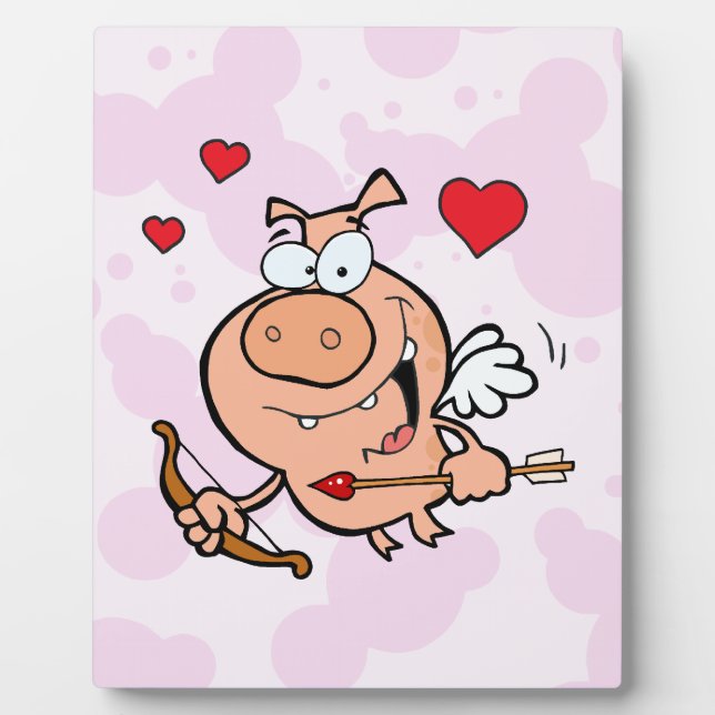 Flying Pig mit Bow und Pfeil Fotoplatte (Vorderseite)
