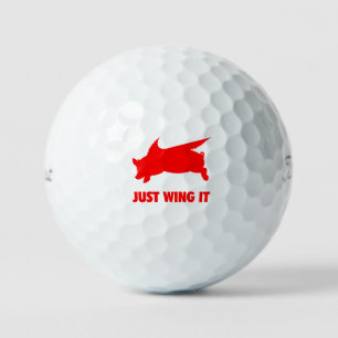 Flying Pig nur mit Golf Balls Golfball