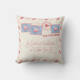 Flying Pig Postage-Deliver Kissen