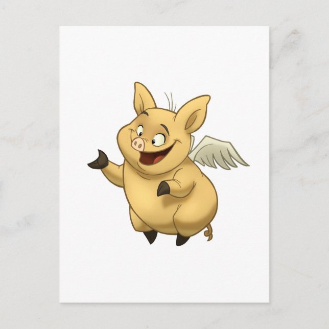 Flying Pig Postkarte (Vorderseite)