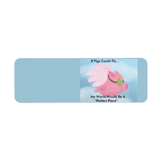 Flying Pig-Rücksendeadresse-Etikett (Vorne)