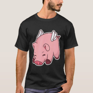Flying Pig Super Pork Schweineschnitt Wings Gesche T-Shirt