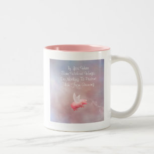 Flying Pig wächst Zweifarbige Tasse