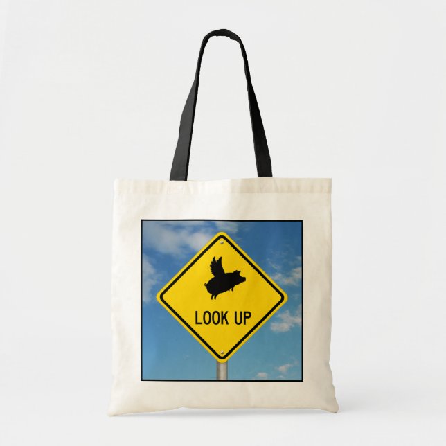 Flying Pig-Zeichen Tragetasche (Vorne)