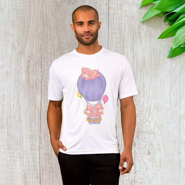 Flying Piggies in Hot Air Balloon T-Shirt (Von Creator hochgeladen)