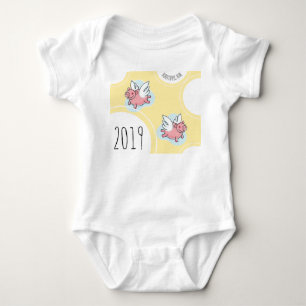 Flying Pigs New Baby geboren im Baby Bodysuit 2019 Strampler