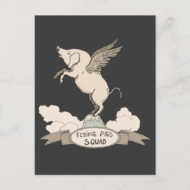 Flying Pigs Squad Postkarte (Vorderseite)