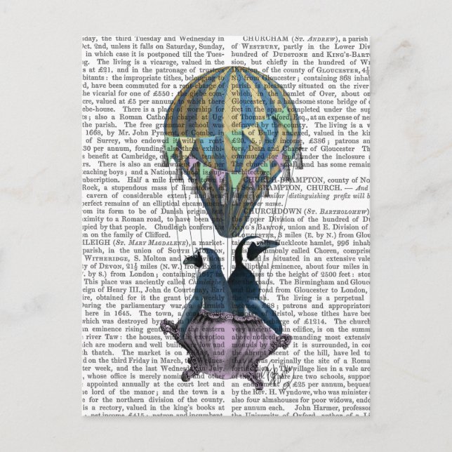 Flying Pinguine Postkarte (Vorderseite)