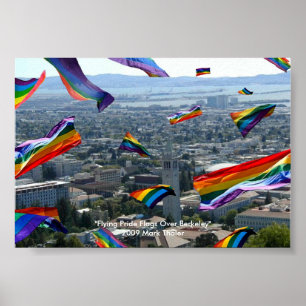 "Flying Pride Flags over Berkeley" Poster
