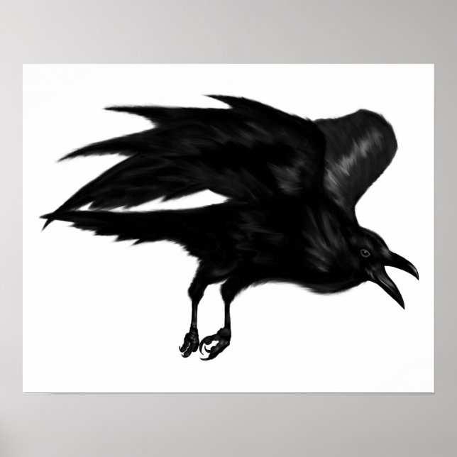 Flying Raven Archival Poster (Vorne)